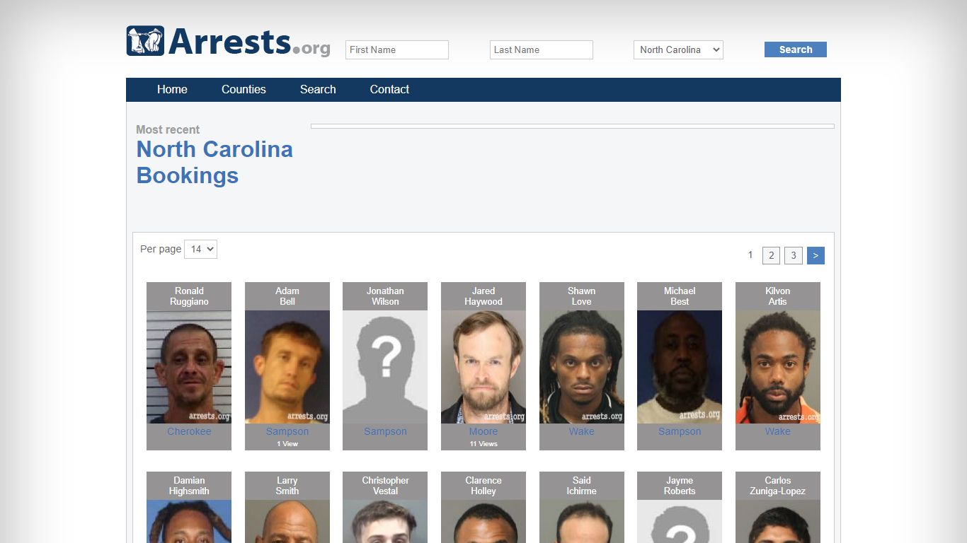 North Carolina Arrests and Inmate Search